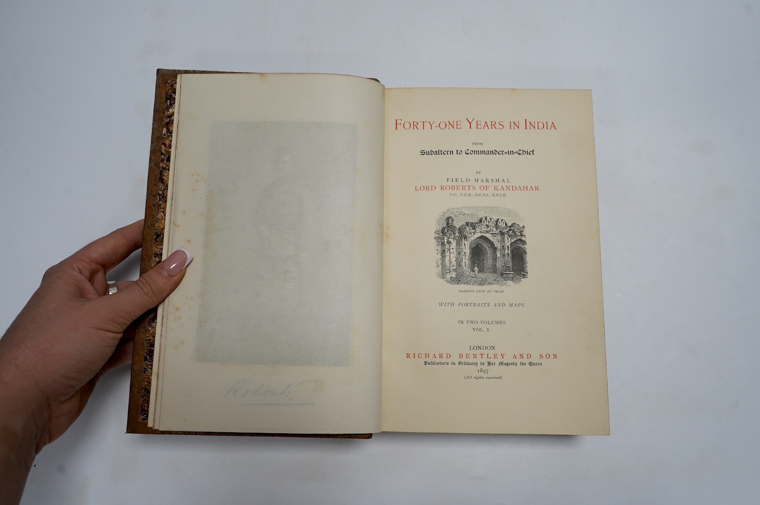 Bindings - Macaulay, Thomas Babington, Lord - The History of England, 5 vols, 8vo, diced calf, 1870; Carlyle, Thomas - The French Revolution, 2 vols, 8vo, calf gilt, 1895 and Robert, Lord - Forty-One Years in India, 2 vo